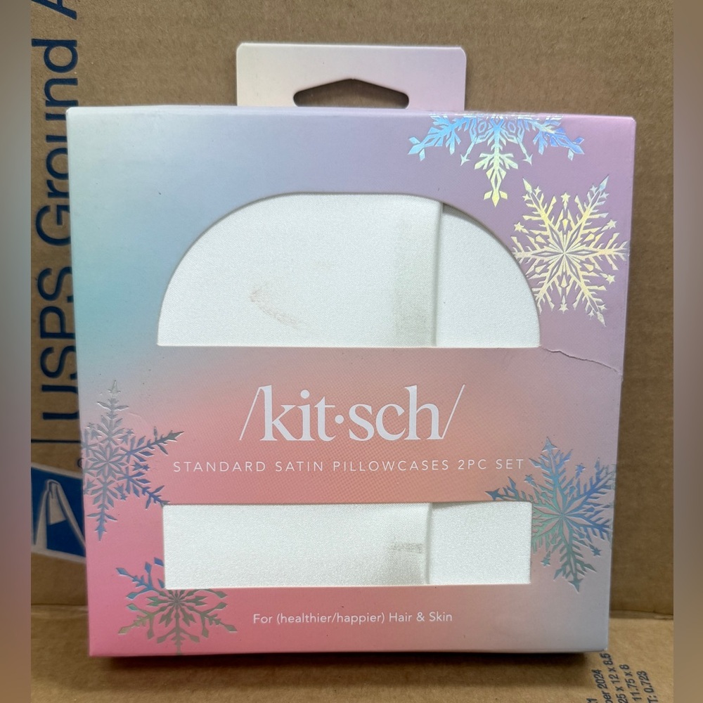 NEW Kitsch‎ Beauty SATIN PILLOWCASE SET OF 2, Queen/Standard Size, NIB